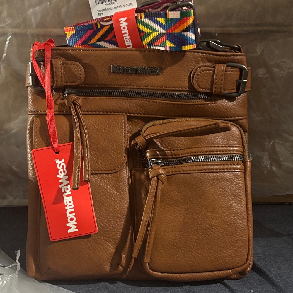 Montana West Brown Crossbody Organizer Bag